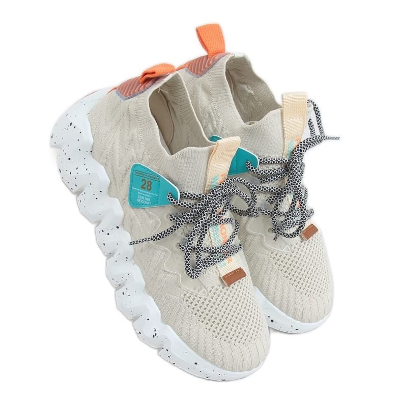 Högsulad beige NB387 Beige sportskor