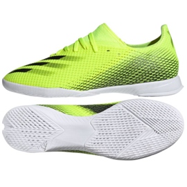 Adidas X Ghosted.3 In M FW6937 fotbollsskor vit, neongul grön