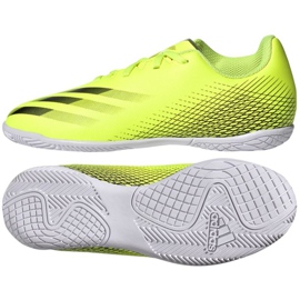 Adidas X Ghosted.4 In Jr FW6923 fotbollsskor grön, gul neon grön