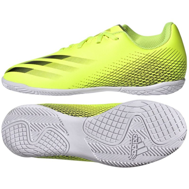 Adidas X Ghosted.4 In Jr FW6923 fotbollsskor grön, gul neon grön