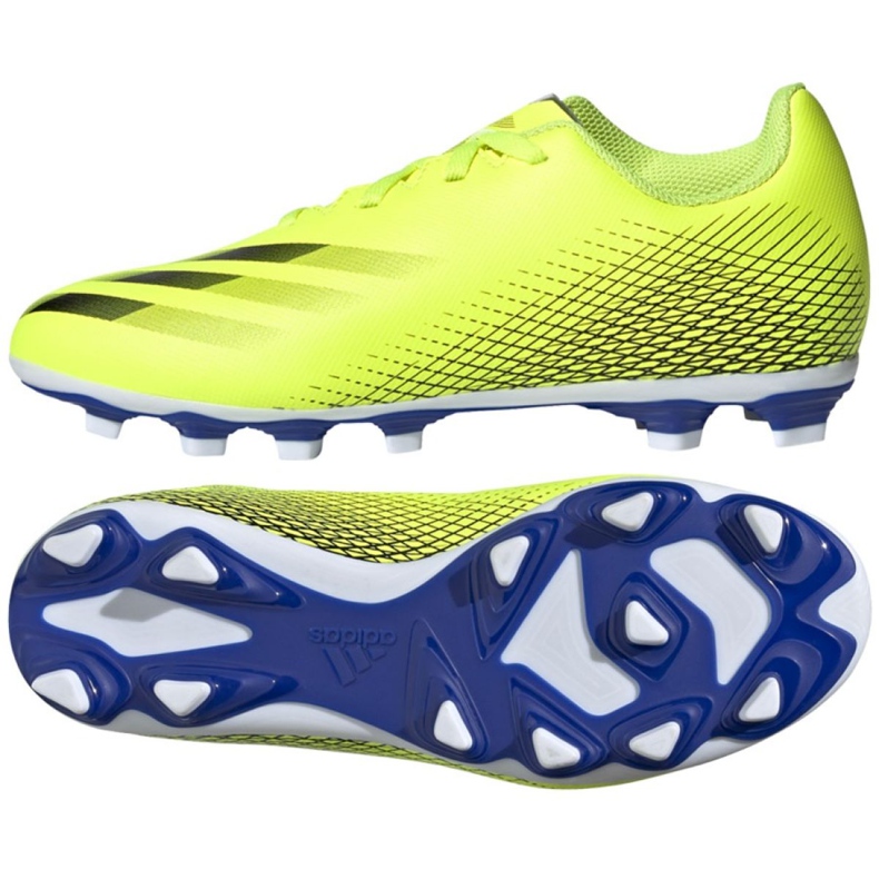 Adidas X Ghosted.4 FxG Jr FW6933 fotbollsskor mångfärgad gul