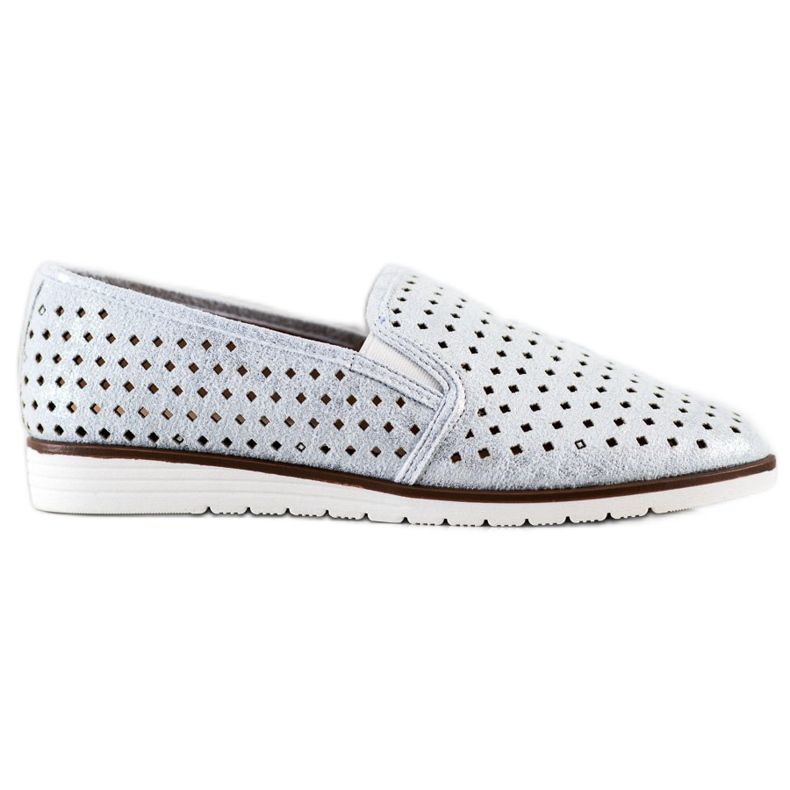 Kylie Glänsande Openwork Slipons silver-