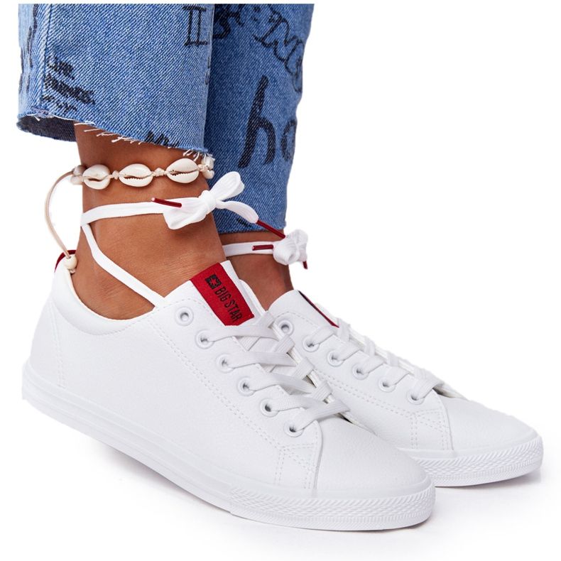 Sneakers för damer med band Big Star DD274685 Vit
