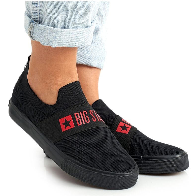 Dam Sneakers Slip-on Big Star FF274221 Svart