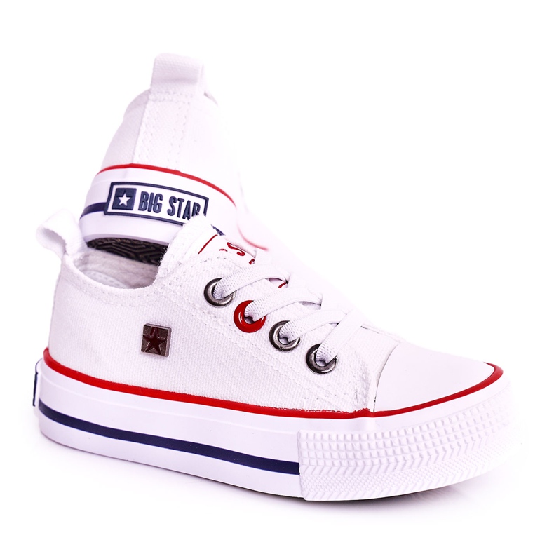 Barnens klassiska låga sneakers Big Star HH374089 Vit