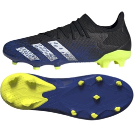 Adidas Predator Freak.3 L Fg M FY0615 fotbollsskor vit, svart, kunglig svart