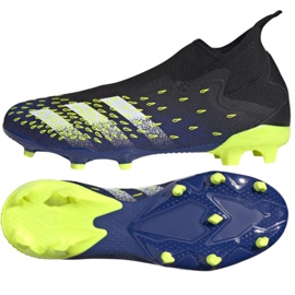 Adidas Predator Freak.3 Ll Fg M FY0617 fotbollsskor vit, svart, kunglig svart