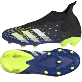Adidas Predator Freak.3 Ll Fg Jr FY0618 fotbollsskor vit, svart, kunglig svart