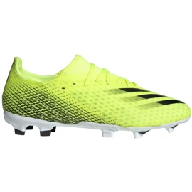 Adidas X Ghosted.3 Fg M FW6948 fotbollsskor vit, gul-grön neon grön