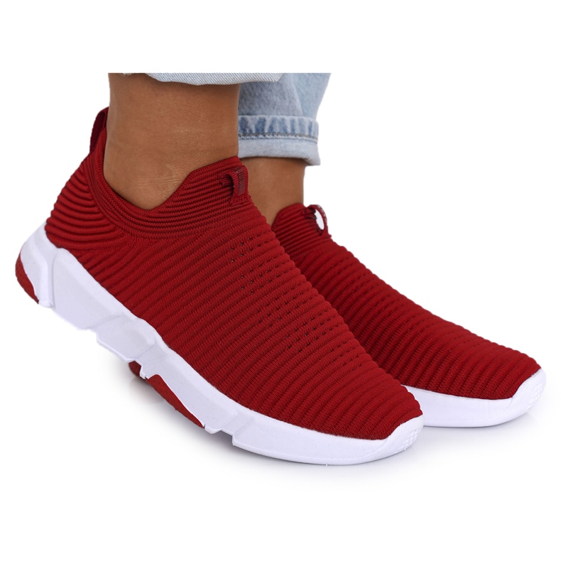 Kvinnors sportskor Slip-on Big Star DD274463 Röd