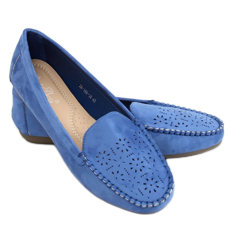 Blå openwork loafers XR-1R6 Blå