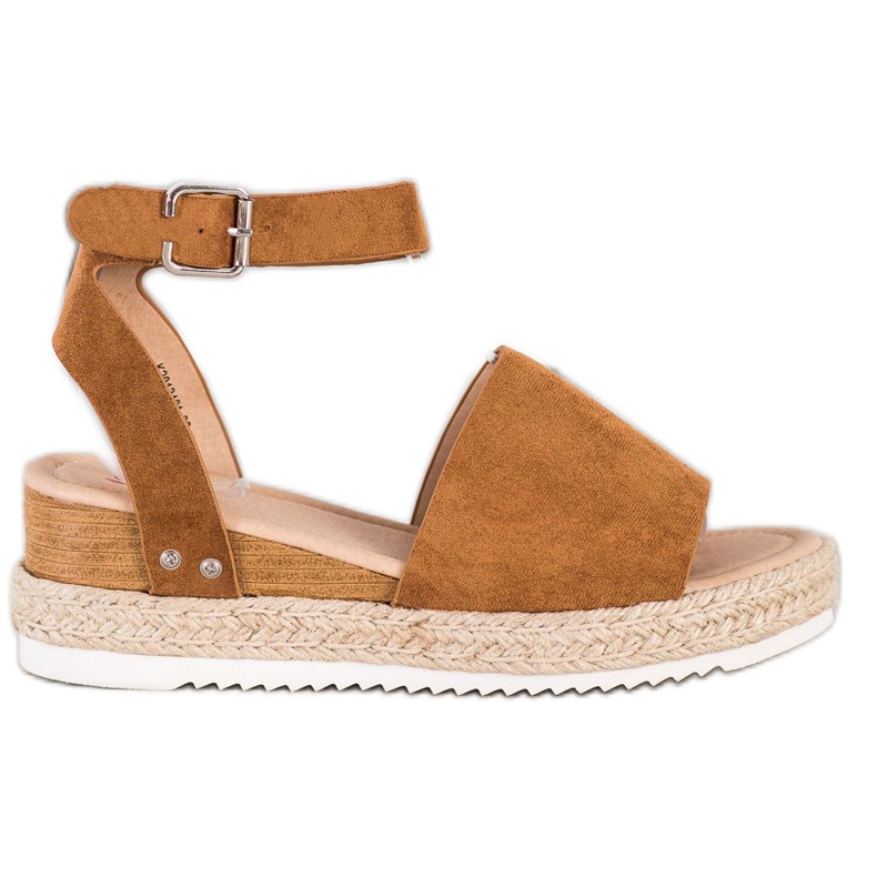 Kylie Camel Wedge Sandaler brun