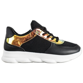 SHELOVET Klassiska svarta sneakers