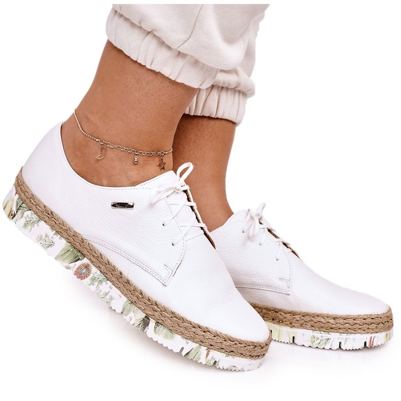 Kvinnors läderskor Maciejka White 0293611 vit