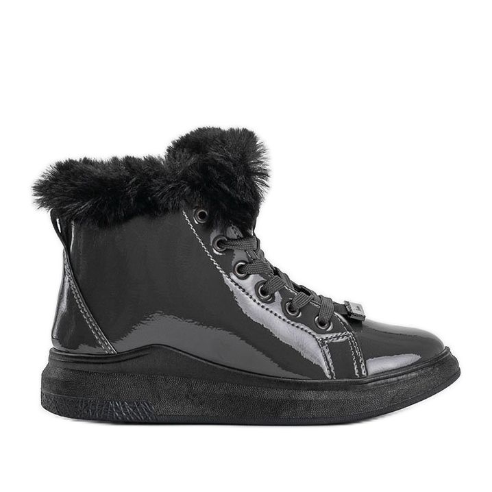 Grå stövlar, isolerade Freemans stövlar