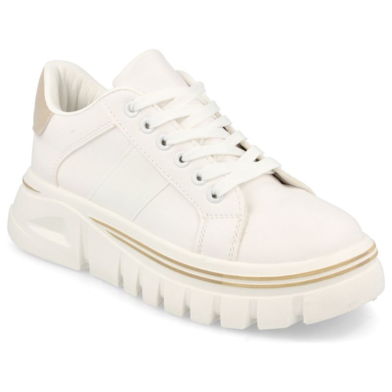 PS1 Kvinnors sneakers på plattformen vit och beige Riri