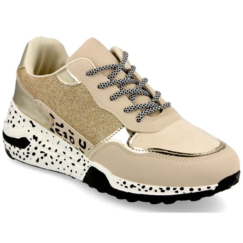 PS1 Dam Wedge Sneakers Guld Avery beige
