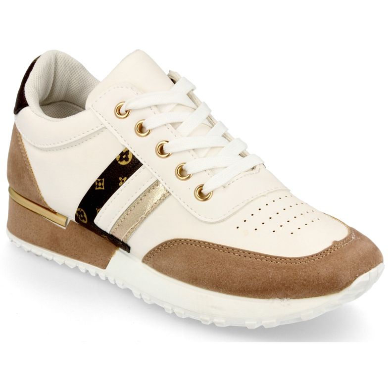 Kvinnors sportskor Sneakers White-Khaki Lifestyle vit kaki