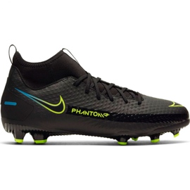 Nike Phantom Gt Academy Df FG / MG Jr CW6694-090 fotbollsskor svart svart