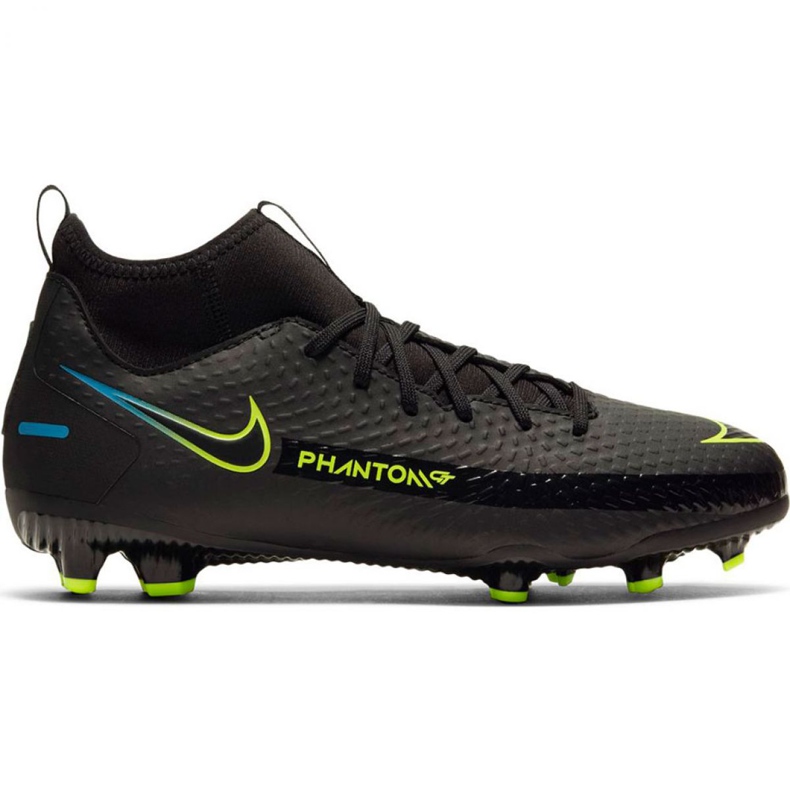 Nike Phantom Gt Academy Df FG / MG Jr CW6694-090 fotbollsskor svart svart