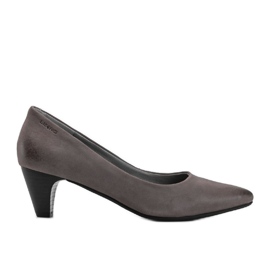 Gråa pumpar för damer på Ynisol -stolpen