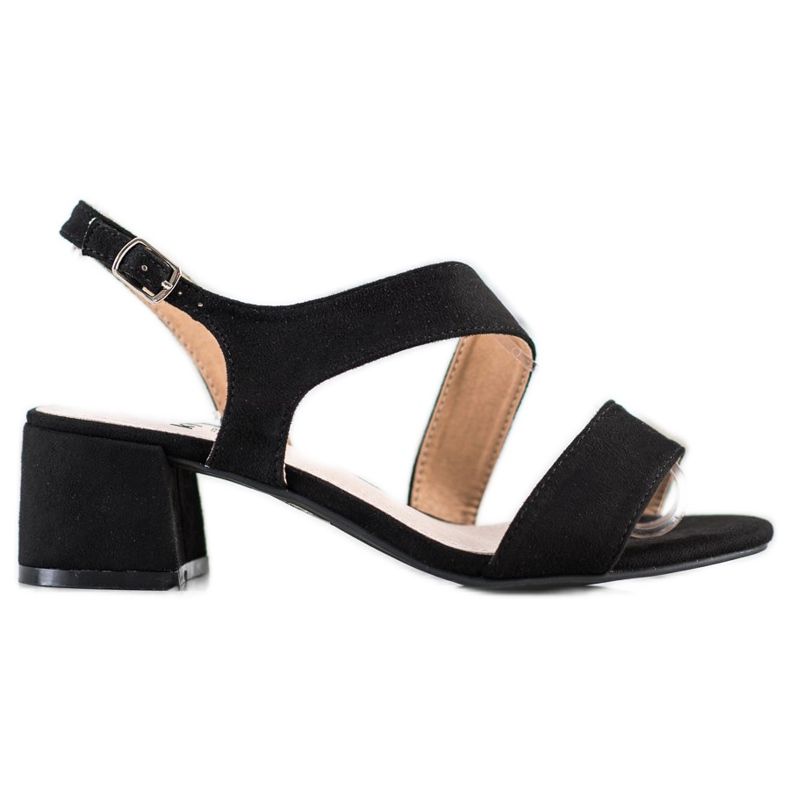 Kylie Svarta sandaler på låg bar