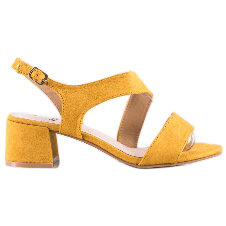 Kylie Gula sandaler på låg bar