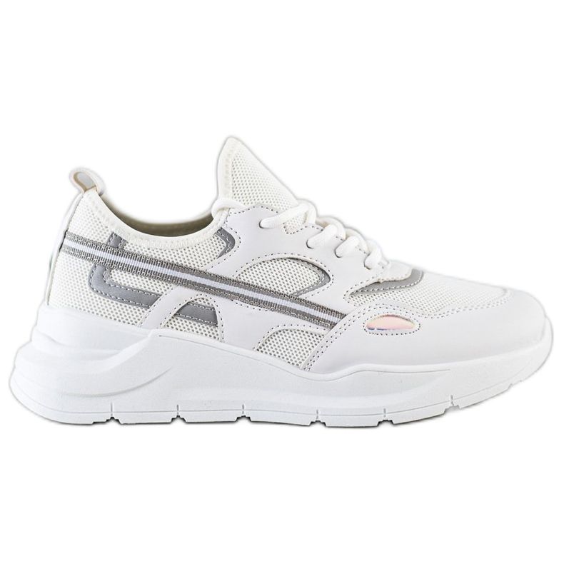 SHELOVET Casual vita sneakers grå