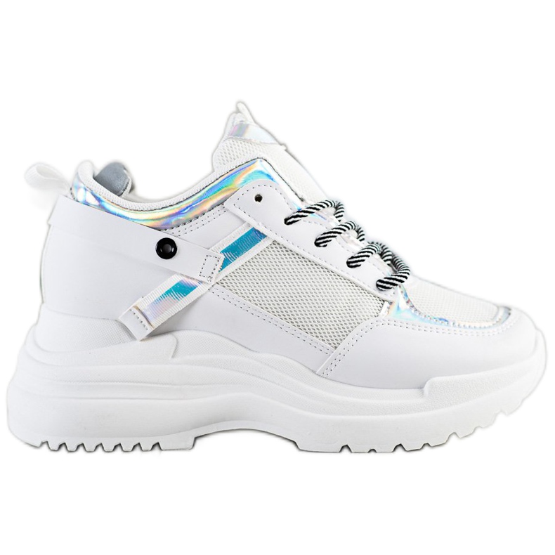 Marquiz Wedge Sneakers vit silver-