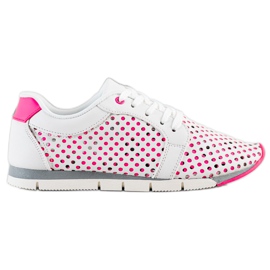 Kylie Vita och rosa Openwork -sneakers