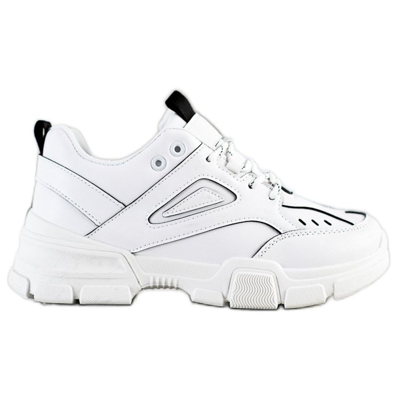 SHELOVET Trendiga vita sneakers svart