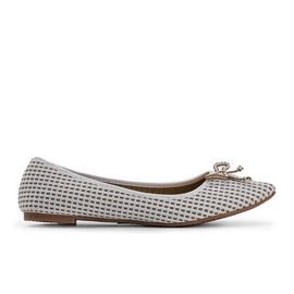 Del Amor ballerinor i beige tyg