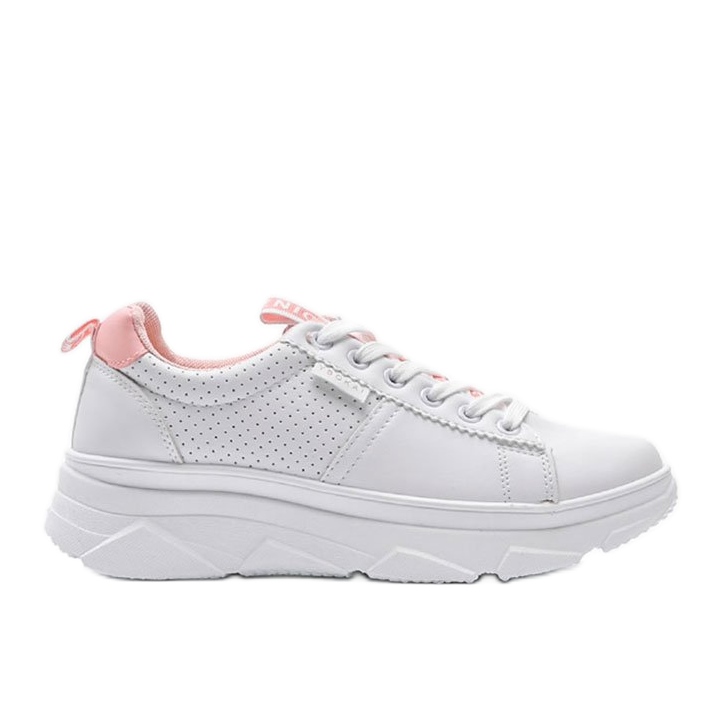 Vita och rosa sneakers BO-529