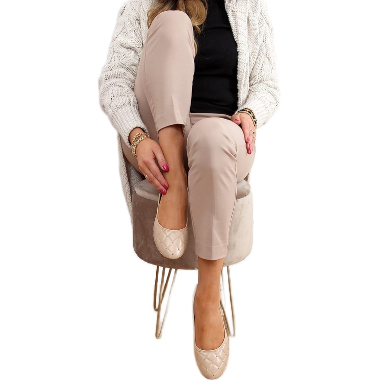 CD81P Khaki beige ballerinor