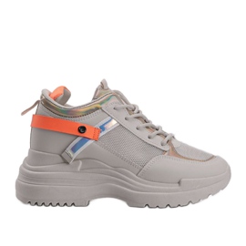 Beige sneakers med tjock Johan sula