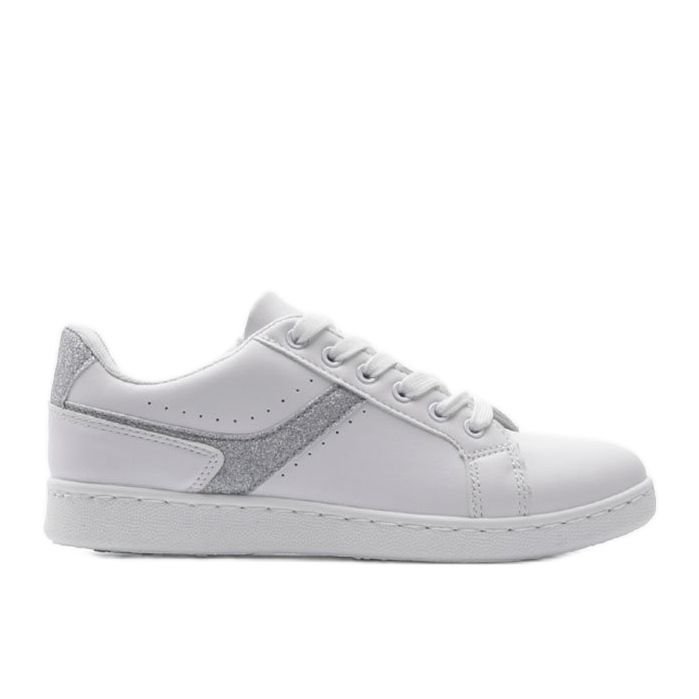 Alma vita och silver sneakers
