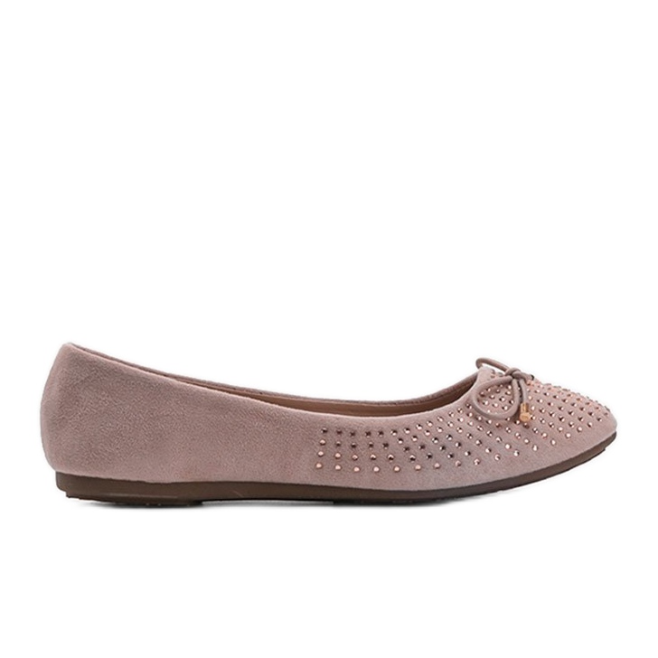 Rosa mockaballerinor med Larissa cubic zirconia