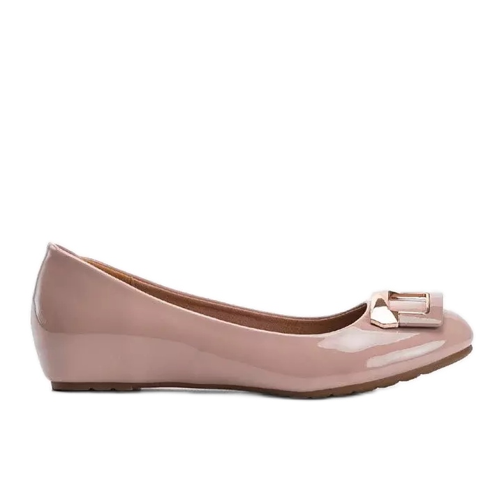 Lackerad naken Lillie ballerinas beige