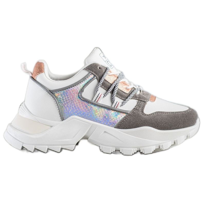 SHELOVET Snygga sneakers vit mångfärgad