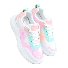 Färgade 6139 orange sportskor mångfärgad