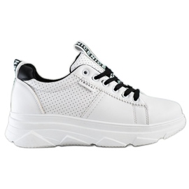 SHELOVET Sneakers på den vita fina plattformen