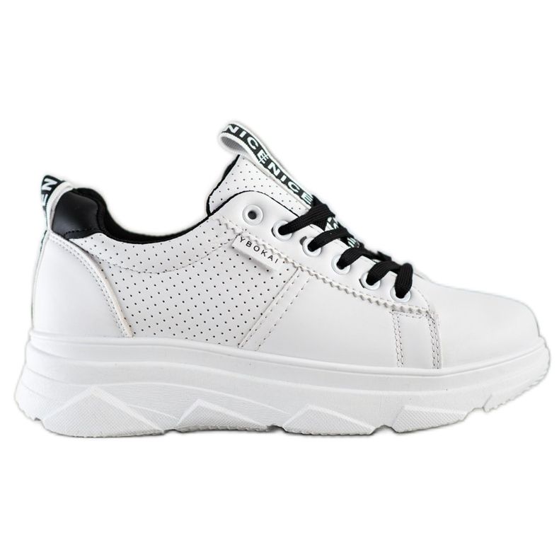 SHELOVET Sneakers på den vita fina plattformen