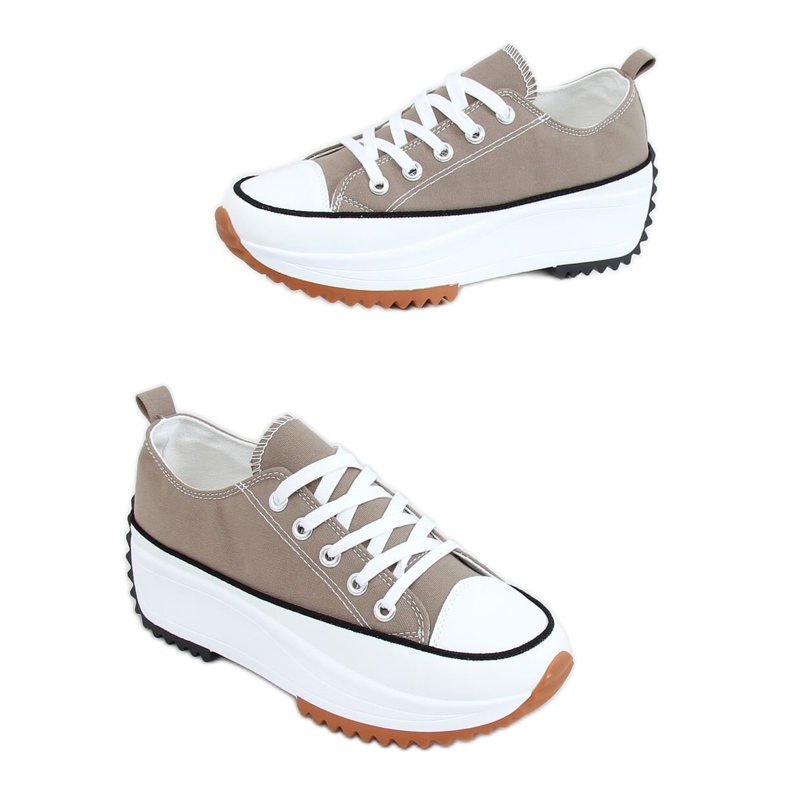 Sneakers designer sula i khaki VL137P grön