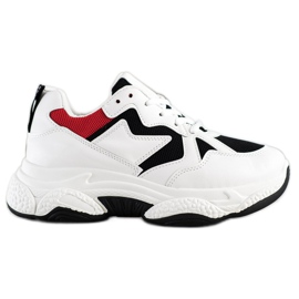 Fashion Bekväma sneakers vit mångfärgad