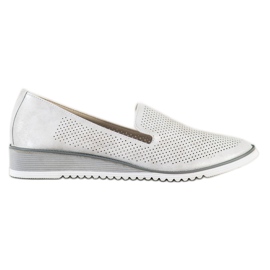 Goodin Openwork Leather Lords silver- grå