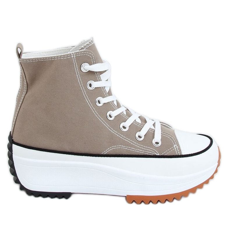 Sneakers designer sula i khaki VL135P grön kaki