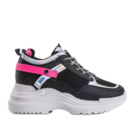 Svarta sneakers på en tjock Johan sula