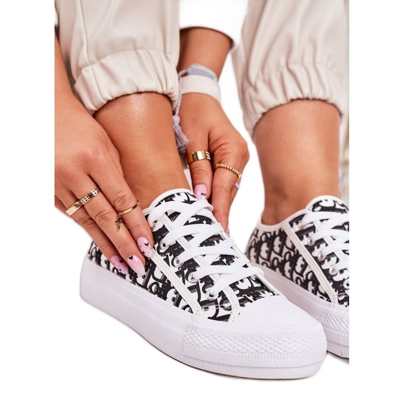 PS1 Daphne Logged sneakers för kvinnor vita och svarta