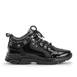 Svarta Giovanna wedge sneakers