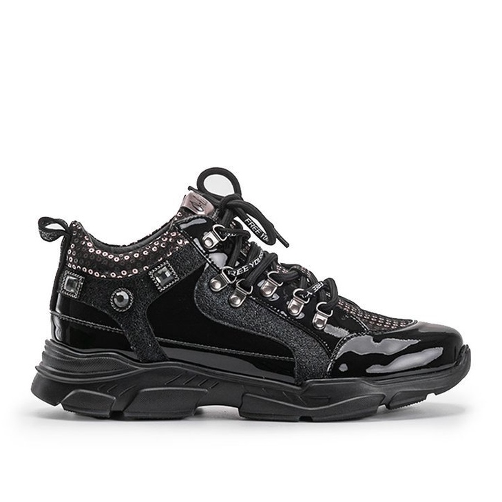 Svarta Giovanna wedge sneakers